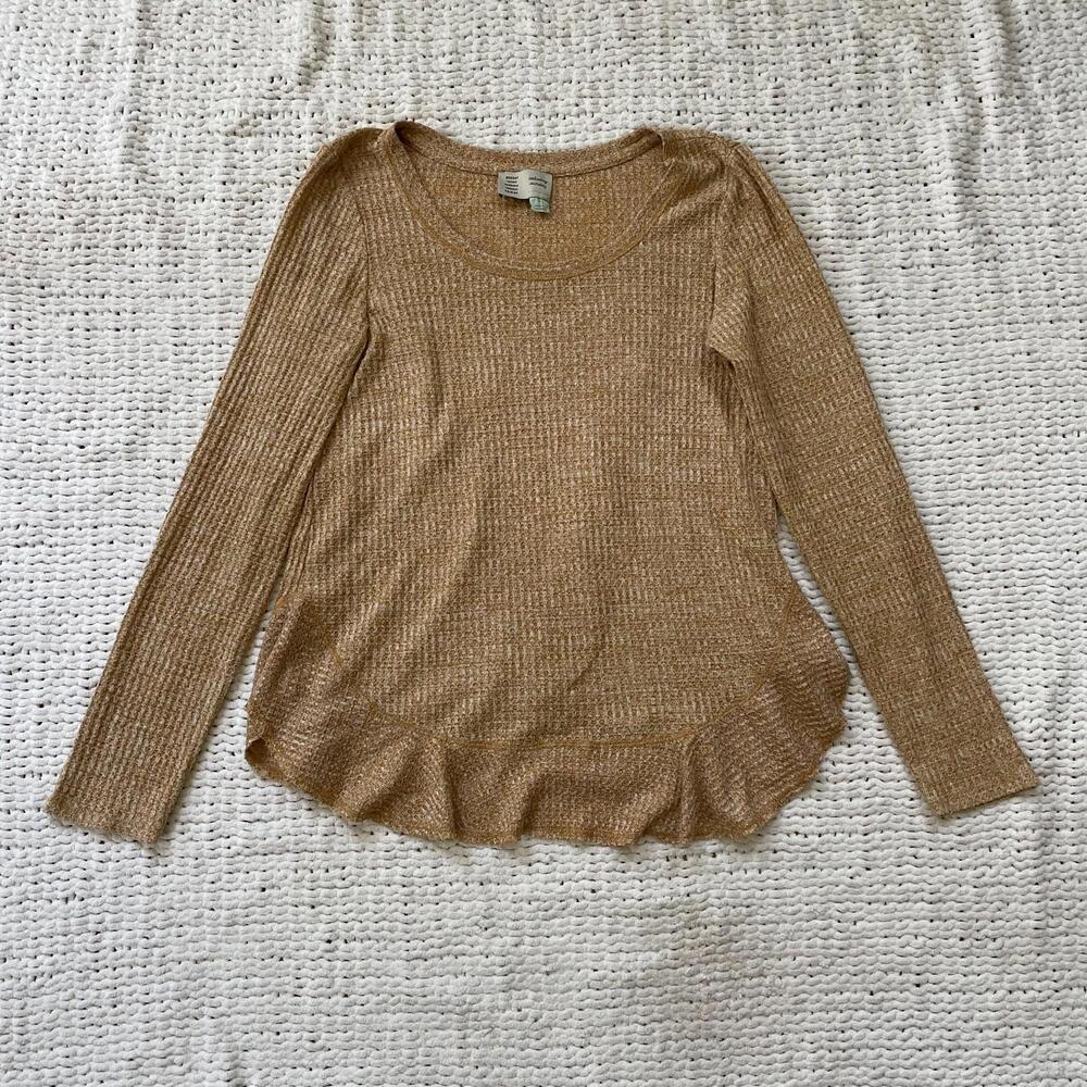 Anthropologie Saturday Sunday Wendy Waffle Knit Sweater - Size Medium